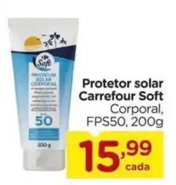 Carrefour Protetor solar Carrefour Soft Corporal, FPS50, oferta