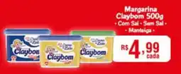 Supermercados São Vicente Margarina Claybom oferta