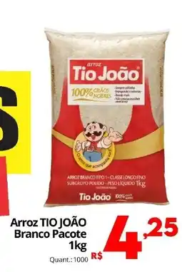 Althoff Supermercados Arroz TIO JOÃO Branco Pacote oferta