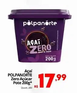 Althoff Supermercados Açaí POLPANORTE Zero Açúcar Pote oferta
