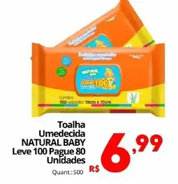 Althoff Supermercados Toalha Umedecida NATURAL BABY oferta