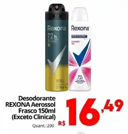 Althoff Supermercados Desodorante REXONA Aerossol Frasco oferta