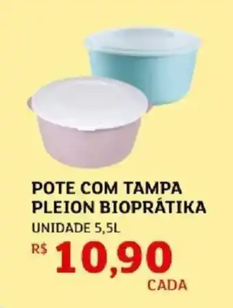 Pote com tampa pleion bioprátika