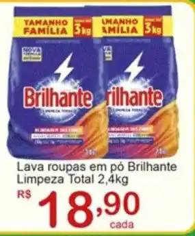 Lava roupas em pó Brilhante Limpeza Total