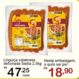 Giga Atacado Linguiça calabresa defumada Sadia oferta