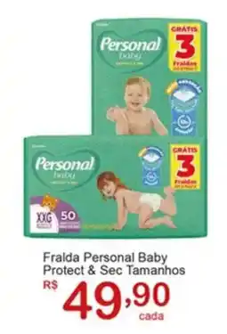 Giga Atacado Fralda Personal Baby Protect & Sec Tamanhos oferta