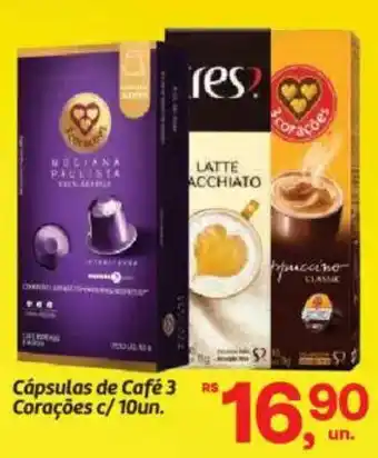 Cápsulas de Café 3 Corações c/10un.
