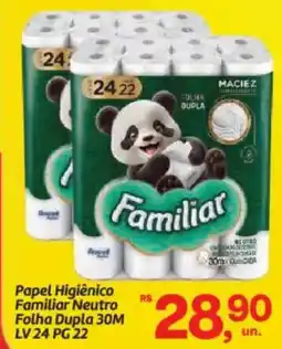 Fort Atacadista Papel Higiênico Familiar Neutro Folha Dupla 30M oferta