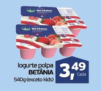 Cometa Supermercados Iogurte Polpa Betania 540g oferta