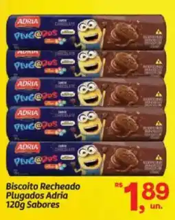 Fort Atacadista Biscoito Recheado Plugados Adria Sabores oferta