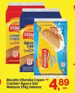 Fort Atacadista Biscoito Vitarella Cream Cracker/ Água e Sal/ Maizena Sabores oferta