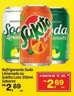 Fort Atacadista Refrigerante Soda Limonada ou Sukita Lata Sabores oferta