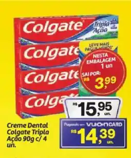 Fort Atacadista Creme Dental Colgate Tripla Ação c/ 4 un. oferta