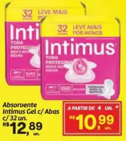 Fort Atacadista Absorvente Intimus Gel c/Abas c/ 32 un. oferta