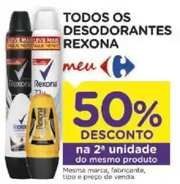 Carrefour Todos os desodorantes rexona oferta
