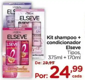 Carrefour Kit shampoo + condicionador Elseve oferta