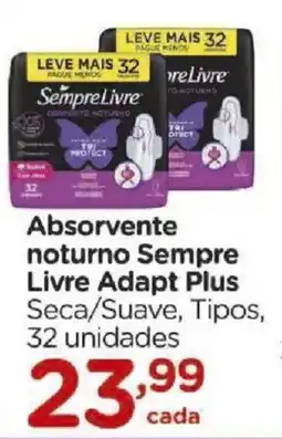 Carrefour Absorvente noturno Sempre Livre Adapt Plus oferta