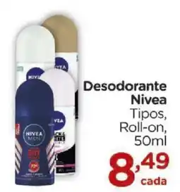 Carrefour Desodorante Nivea Tipos, Roll-on, oferta