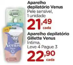 Carrefour Aparelho depilatório Venus Pele sensível, 1 unidade oferta