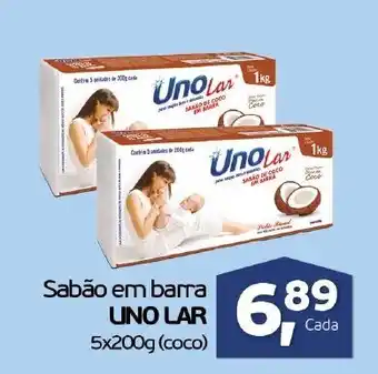 Cometa Supermercados Sabao em barra Uno Lar coco 5x200g oferta