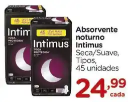 Carrefour Absorvente noturno Intimus Seca/Suave, Tipos, 45 unidades oferta