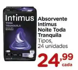Carrefour Absorvente Intimus Noite Toda Tranquila Tipos, oferta