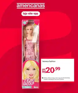 Lojas Americanas boneca fashion oferta