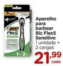 Carrefour Aparelho para barbear Bic Flex5 Sensitive oferta