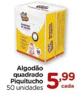 Carrefour Algodão quadrado Piquitucho 50 unidades oferta