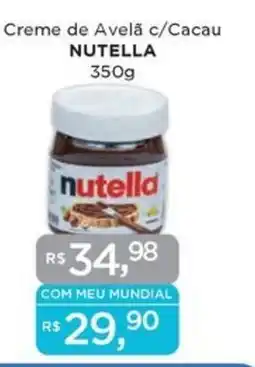 Supermercados Mundial Nutella oferta
