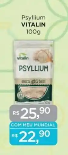 Supermercados Mundial Psyllium VITALIN 100g oferta