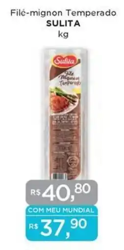 Supermercados Mundial Filé-mignon Temperado oferta