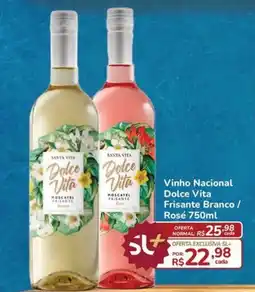 Super Luna Vinho Nacional Dolce Vita Frisante Branco/ Roséé oferta