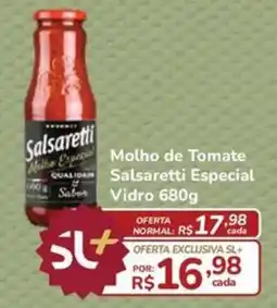 Super Luna Molho de Tomate Salsaretti Especial Vidro oferta