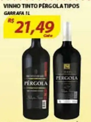 Assaí Atacadista Vinho Tinto Pergola tipos Garrafa 1L oferta