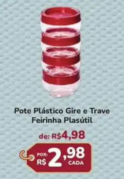Super Luna Pote Plástico Gire e Trave Feirinha Plasútil oferta