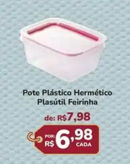 Super Luna Pote Plástico Hermético Plasútil Feirinha oferta