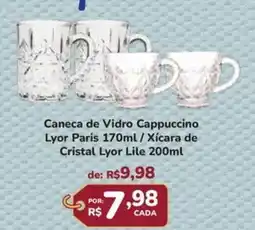 Super Luna Caneca de Vidro Cappuccino oferta