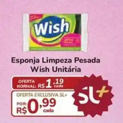Super Luna Esponja Limpeza Pesada Wish Unitária oferta
