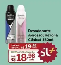 Super Luna Desodorante Aerossol Rexona Clinical oferta