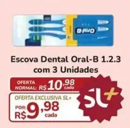 Super Luna Escova Dental Oral-B 1.2.3 com 3 Unidades oferta