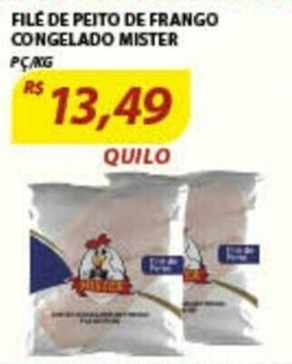 Assaí Atacadista File de Peito de Frango Congelado Mister 1kg oferta