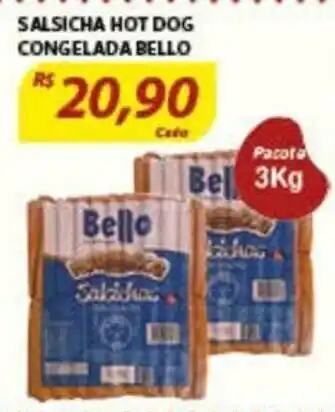 Assaí Atacadista Salsicha Hot Dog Congelada Bello 3kg oferta