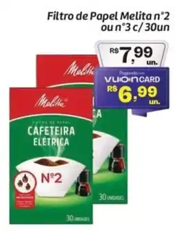 Comper Filtro de Papel Melita n°2 ou n°3 c/30un oferta