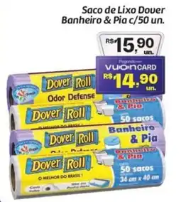 Comper Saco de Lixo Dover Banheiro & Pia c/50 un. oferta