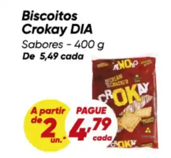 Biscoitos Crokay DIA Sabores