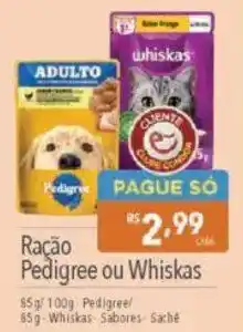 Supermercados Condor Ração Pedigree ou Whiskas oferta