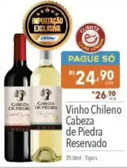 Supermercados Condor Vinho Chileno Cabeza de Piedra Reservado oferta