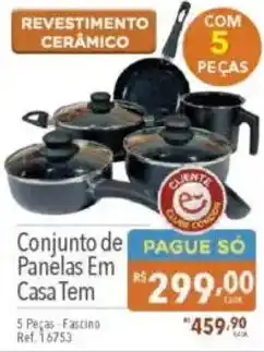 Supermercados Condor Conjunto de Panelas Em Casa Tem oferta
