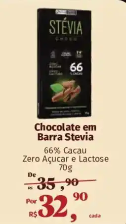 Supermercados Mateus Chocolate em Barra Stevia oferta
